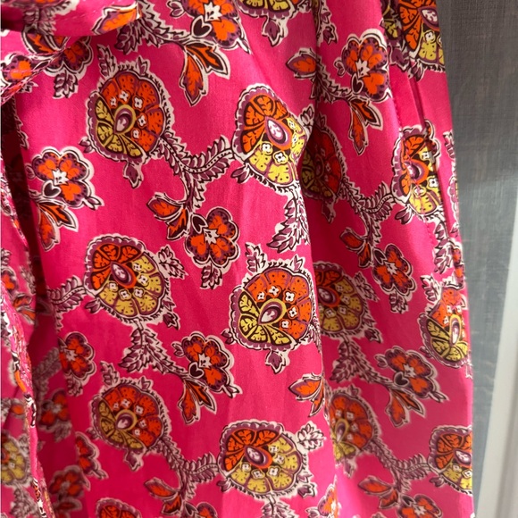 J Crew Tie-waist Cotton Poplin Ratti Pink Blooms Print Maxi Dress Classic Preppy - Picture 12 of 14